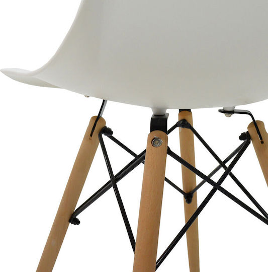 Alta Scaune Sala de mese din Polipropilenă White-natural 1buc 46x50x82buc