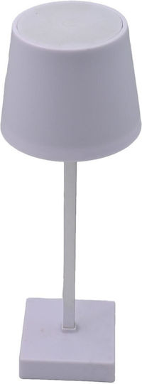 Klikareto Tischlampe LED mit Weiß Schirm und Basis