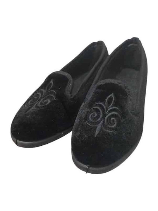 Greek Made Closed Women's Slippers Black