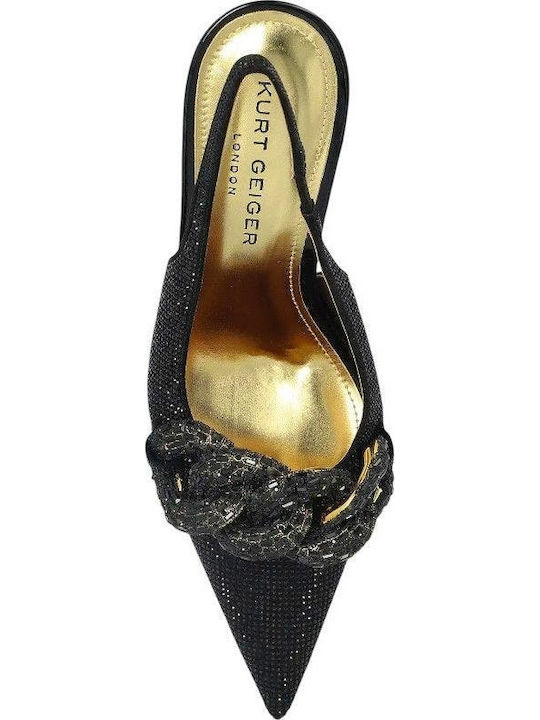 Crystal Chain Pantofi cu toc Negre
