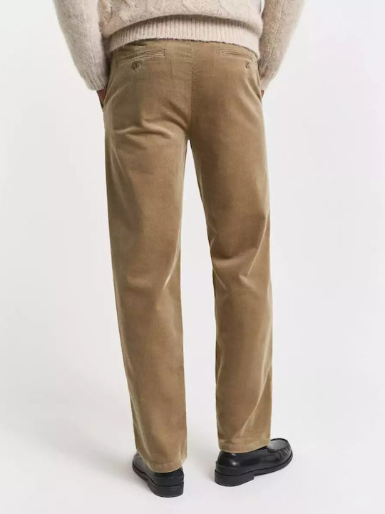 Trousers Chino Elastic in Slim Fit Beige