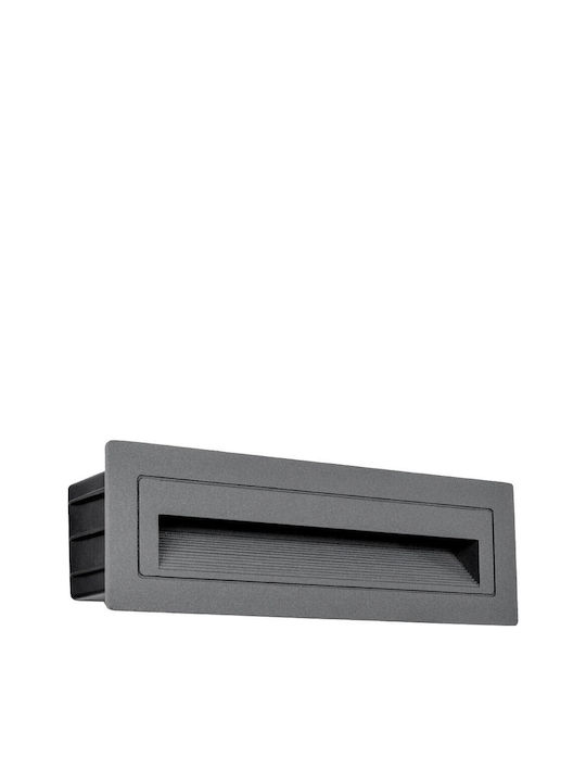kelvo Stepart Wandmontierte Außenleuchte LED IP65 6W mit Warmweiß Licht 21x5.5x6.5εκ.