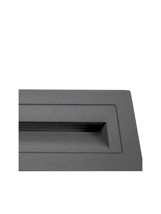 kelvo Stepart Wandmontierte Außenleuchte LED IP65 6W mit Warmweiß Licht 21x5.5x6.5εκ.