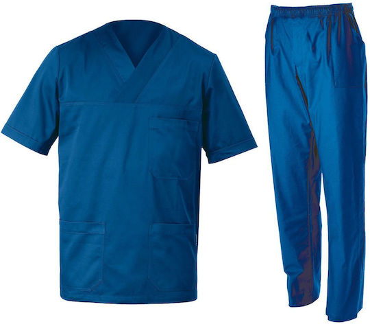 Be Unique M3 Unisex Hose & Bluse Set Blau aus Baumwolle und Polyester