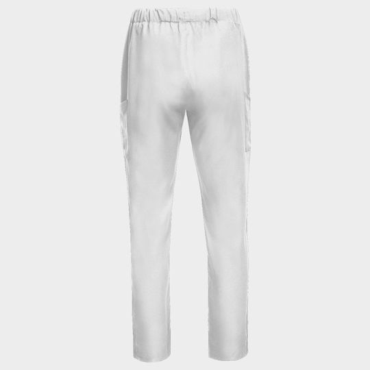 Be Unique Unisex White Medical Pants