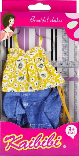 Doll Clothes 501162 Mega Creative Mix Price For 1 Piece- Long Dress, Handbag, Shoes, Blouse, Short Shorts, Long Shorts