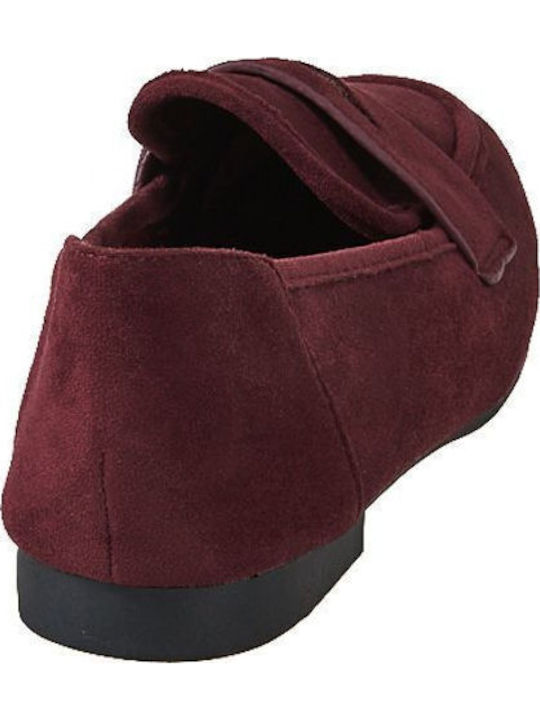 Women's Moccasins in Burgundy Color