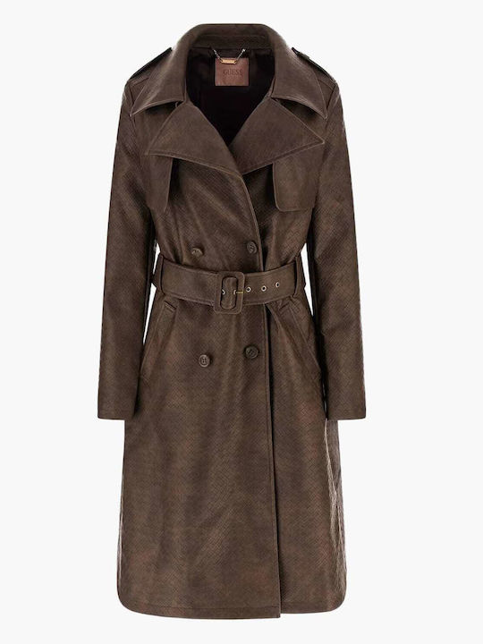 Leder Damen Brown Mantel