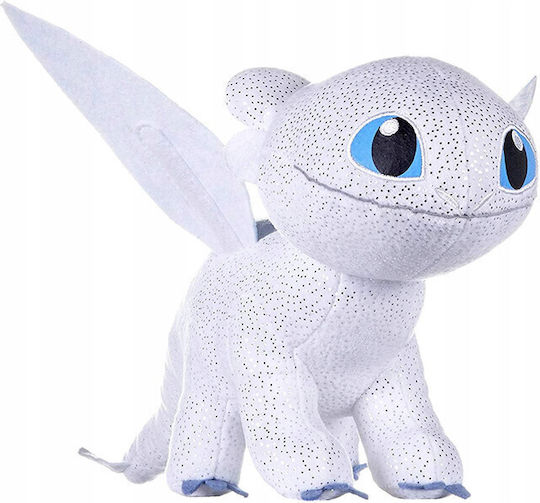 PCMerch Λούτρινο Dragon Light Fury Glow In The Dark White για 3+ Ετών 40 εκ.