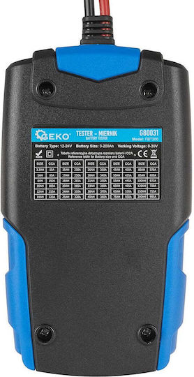Tester baterie LCD 12 24 V 3 Ah-200 Ah Geko G80031