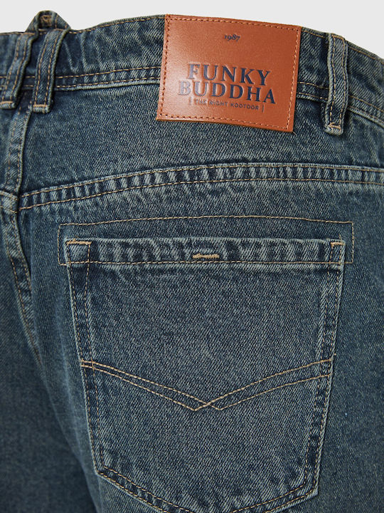 Ανδρικό Παντελόνι Τζιν με Regular Straight Εφαρμογή Washed