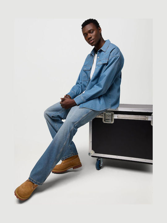 Authentic Ανδρικό Παντελόνι Τζιν Washed Blue