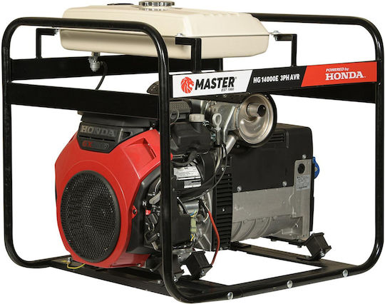Master HG 14000E AVR Generators Benzin mit Kickstart und maximaler Leistung 9.3kVA