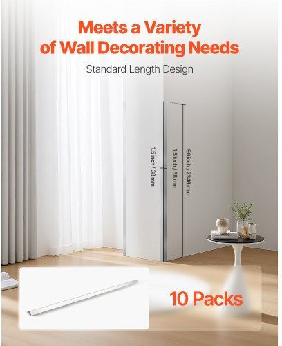 Wall Corner Protector Stainless Steel Vevor 38 X 38 X 2436 Mm Set 10 Metal Corner Protectors 304 Stainless Steel 90 Degree Edge Cutting Wall Protection Home Office Commercial Spaces 3m Tape