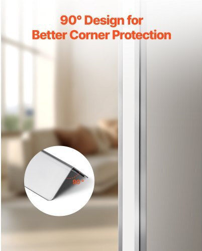Wall Corner Protector Stainless Steel Vevor 38 X 38 X 2436 Mm Set 10 Metal Corner Protectors 304 Stainless Steel 90 Degree Edge Cutting Wall Protection Home Office Commercial Spaces 3m Tape