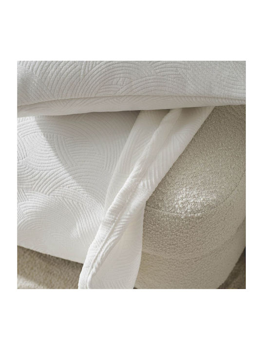 Gofis Home Nimbus Ριχτάρι Πολυθρόνας Ζακάρ 180x180εκ. Polar White 447/26