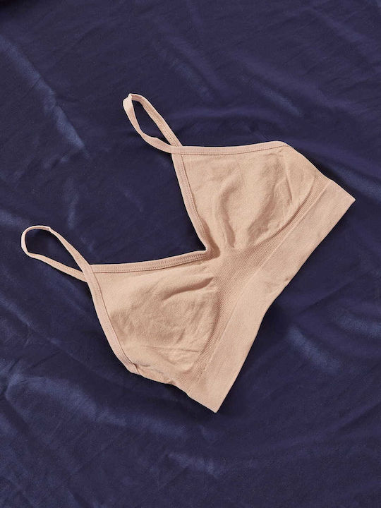 Celestino Sports Bra Solid Light Brown