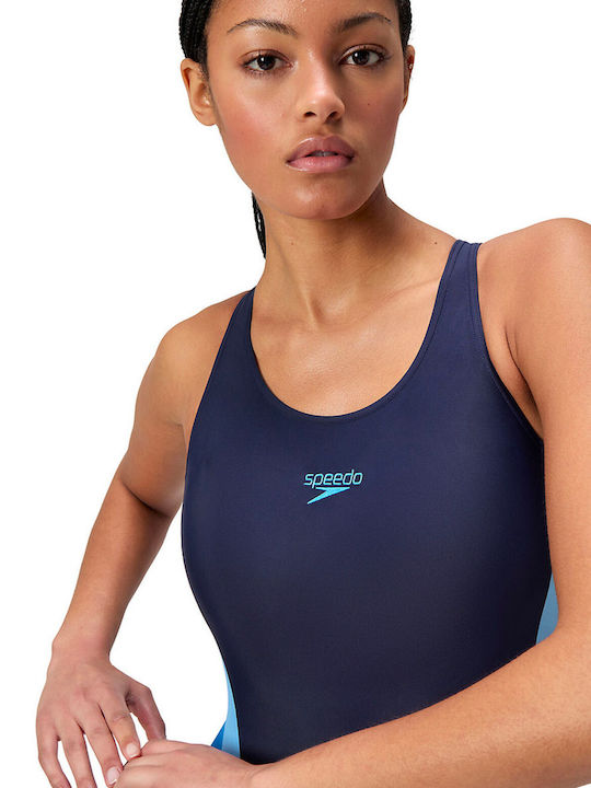 Colourblock Activewear Swimsuit Blue