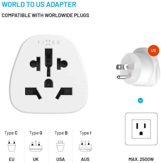 Fixed to Universal Plug Adapter