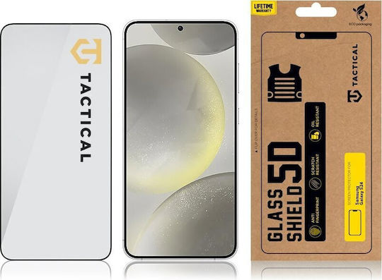 Tactical 5D 0.33mm Tempered Glass Black (Samsung Galaxy S24, Samsung Galaxy S25)
