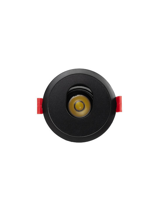 kelvo Asymmetrical Metallic Recessed Spot with Integrated LED and Natural White Light White 8.3x8.3cm. 1pcs