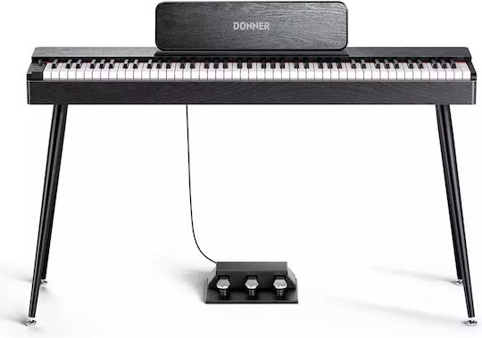 Donner Electric Stage Piano S-100B Set with 88 Weighted Keys and Connection with Headphones