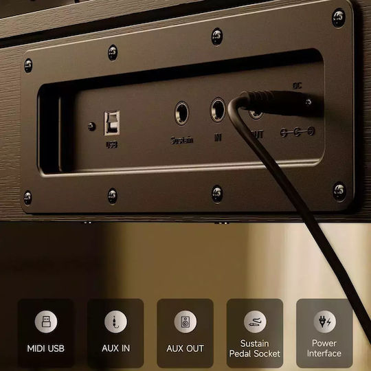 Donner Electric Pian S-100 cu 88 Ponderat Clape și Conectare la Căști