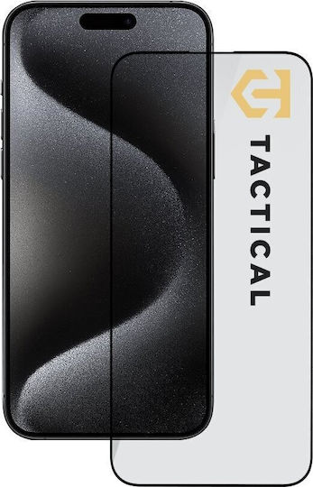 Tactical Glass Shield 5D Gehärtetes Glas Schwarz (iPhone 15 Pro Max)