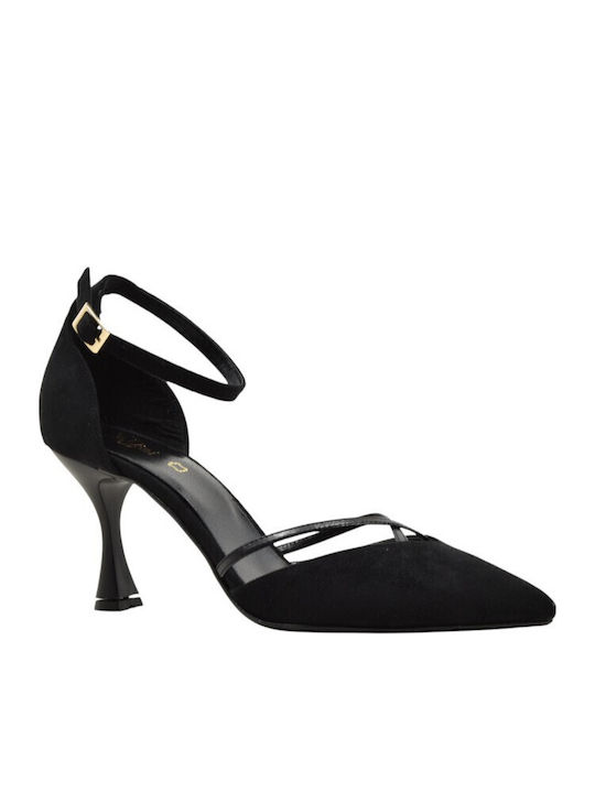 Suede Γόβες Μαύρες