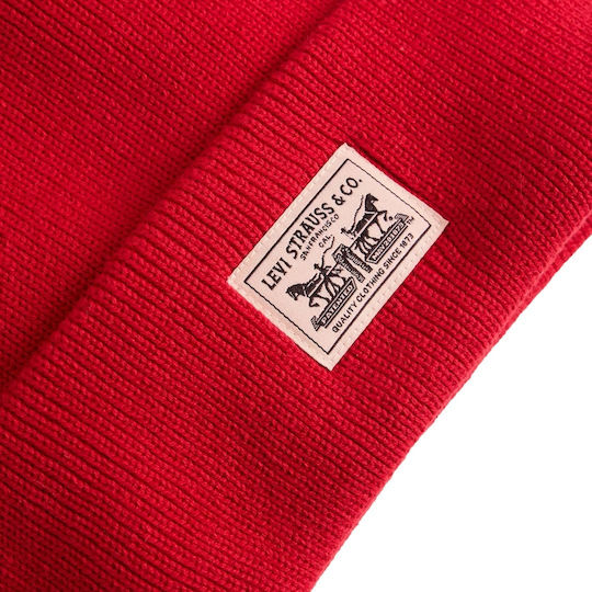 Beanie Männer Beanie Gestrickt in Rot Farbe