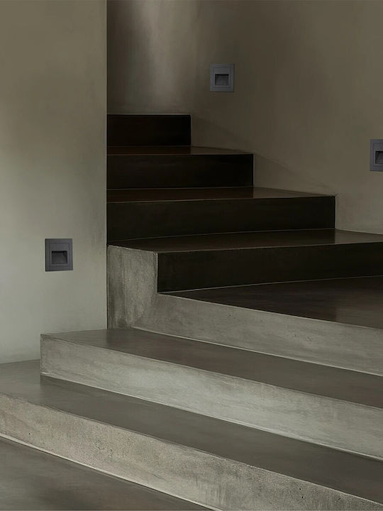 kelvo Stepart Wandmontiertes Außenbeleuchtung LED IP65 3W mit Warmweißem Licht 8,5x5x8,5cm