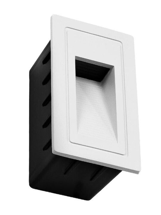 kelvo Stepart Wandmontiertes Außenbeleuchtung LED IP65 3W mit Warmweißem Licht 6x5.5x10cm