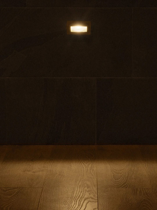 kelvo Stepart Wandmontierte Außenbeleuchtung LED IP65 3W mit Warmweißem Licht 10.5x4.5x6cm