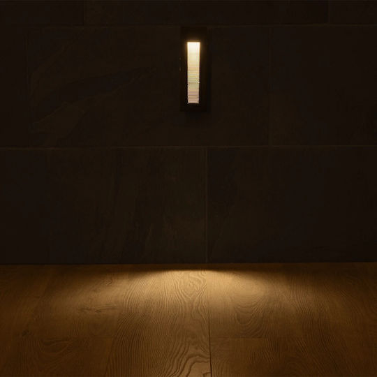 kelvo Stepart Wandmontiertes Außenbeleuchtung LED IP65 7W mit Warmweißem Licht 6.5x6.5x21cm