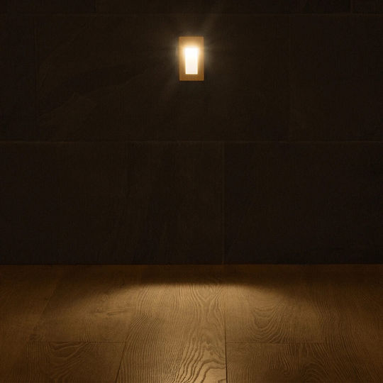 kelvo Stepart Wandmontiertes Außenbeleuchtung LED IP65 3W mit Warmweißem Licht 6x5.5x10cm