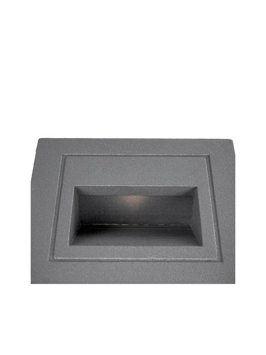 kelvo Stepart Wandmontiertes Außenbeleuchtung LED IP65 3W mit Warmweißem Licht 8,5x5x8,5cm