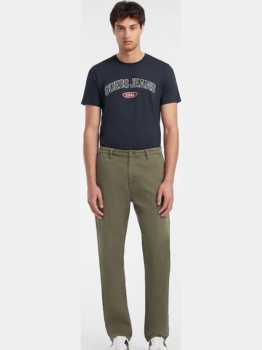 Pantaloni Chino cu Croială Normală Olive