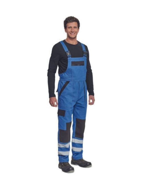 Cerva Work Coveralls Dungarees & Reflective Tapes Blue