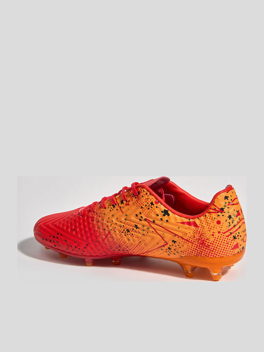 Admiral Football Shoes with Molded Cleats Orange