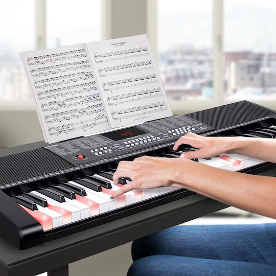 Bakaji Electric Stage Piano 02832748 with 61 Weighted Keys and Built-in Speakers