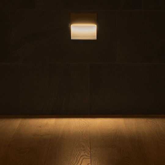 kelvo Stepart Wandmontiertes Außenbeleuchtung LED IP65 4W mit Warmweißem Licht 15x3.5x15cm