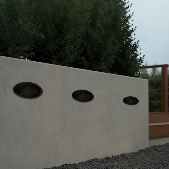 kelvo Stepart Wandmontierte Außenbeleuchtung Deckenleuchte LED IP65 3W mit Warmweißem Licht 26x5.5x13cm