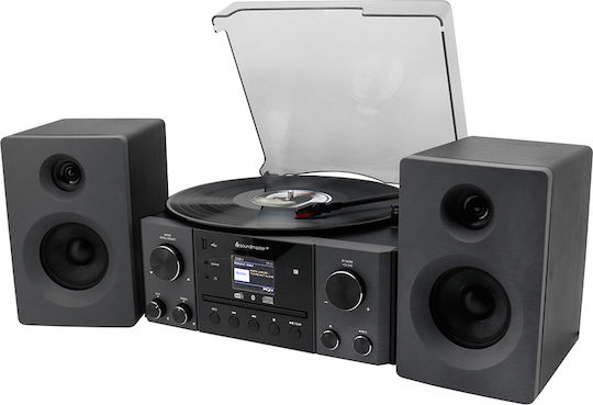 Soundmaster MCD1950SW Πικάπ με Direct Drive, Προενίσχυση και Ενσωματωμένα Ηχεία Μαύρο