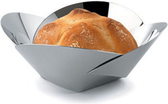 Alessi Pianissimo Brotkorb Inox Silber 17.5x17.5x6.5cm
