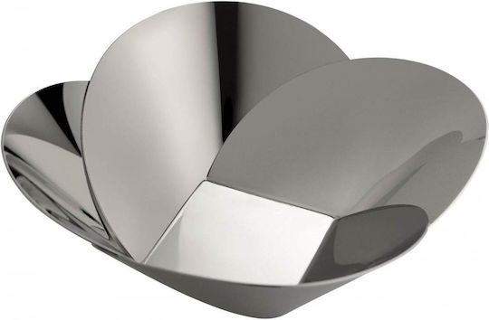 Alessi Pianissimo Brotkorb Inox Silber 17.5x17.5x6.5cm