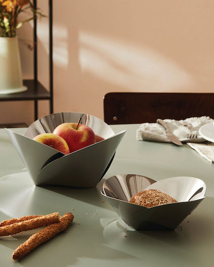 Alessi Pianissimo Brotkorb Inox Silber 17.5x17.5x6.5cm