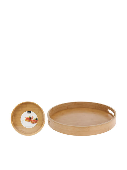 JK Home Decoration Ξύλινος Δίσκος Σερβιρίσματος 40x40x5cm