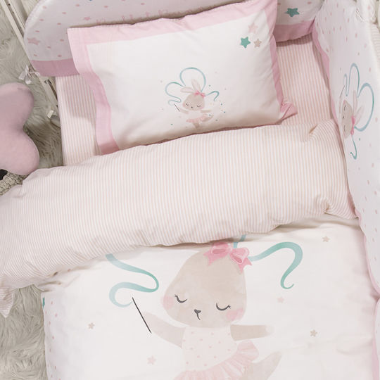 Nima Cotton Baby Quilt Bunny 100x140cm Multicolour