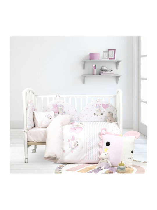 Nima Cotton Baby Quilt 100x140cm Multicolour