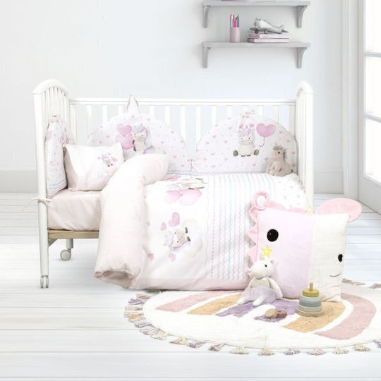 Nima Cotton Baby Quilt 100x140cm Multicolour